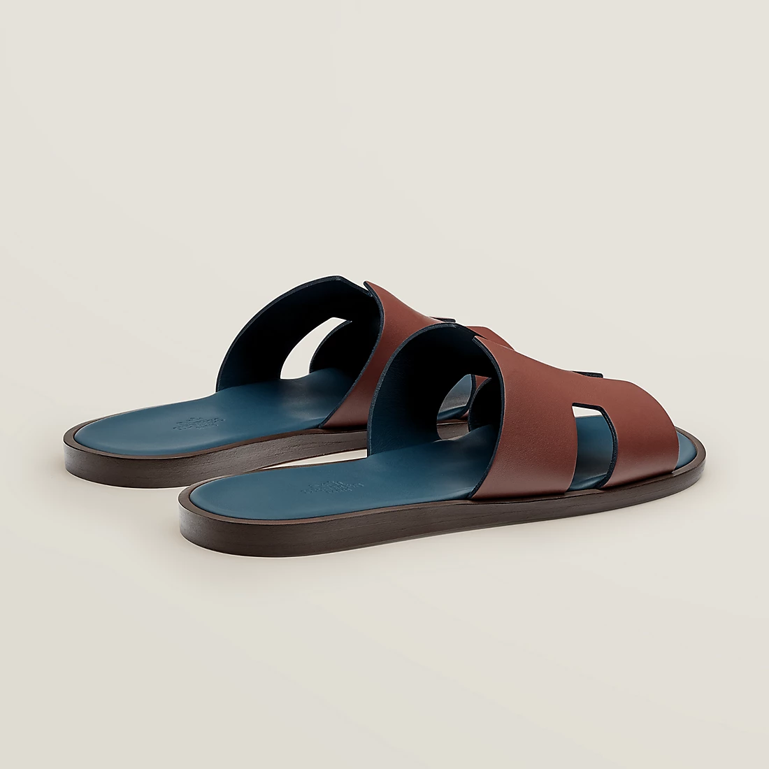 DÉP HERMES IZMIR EPSOM LEATHER BORDEAUX BLUE AAA