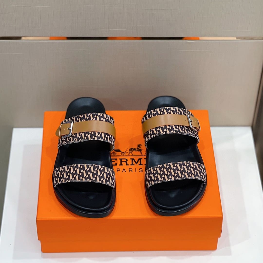 DÉP HERMES BROWN H SANDAL AAA