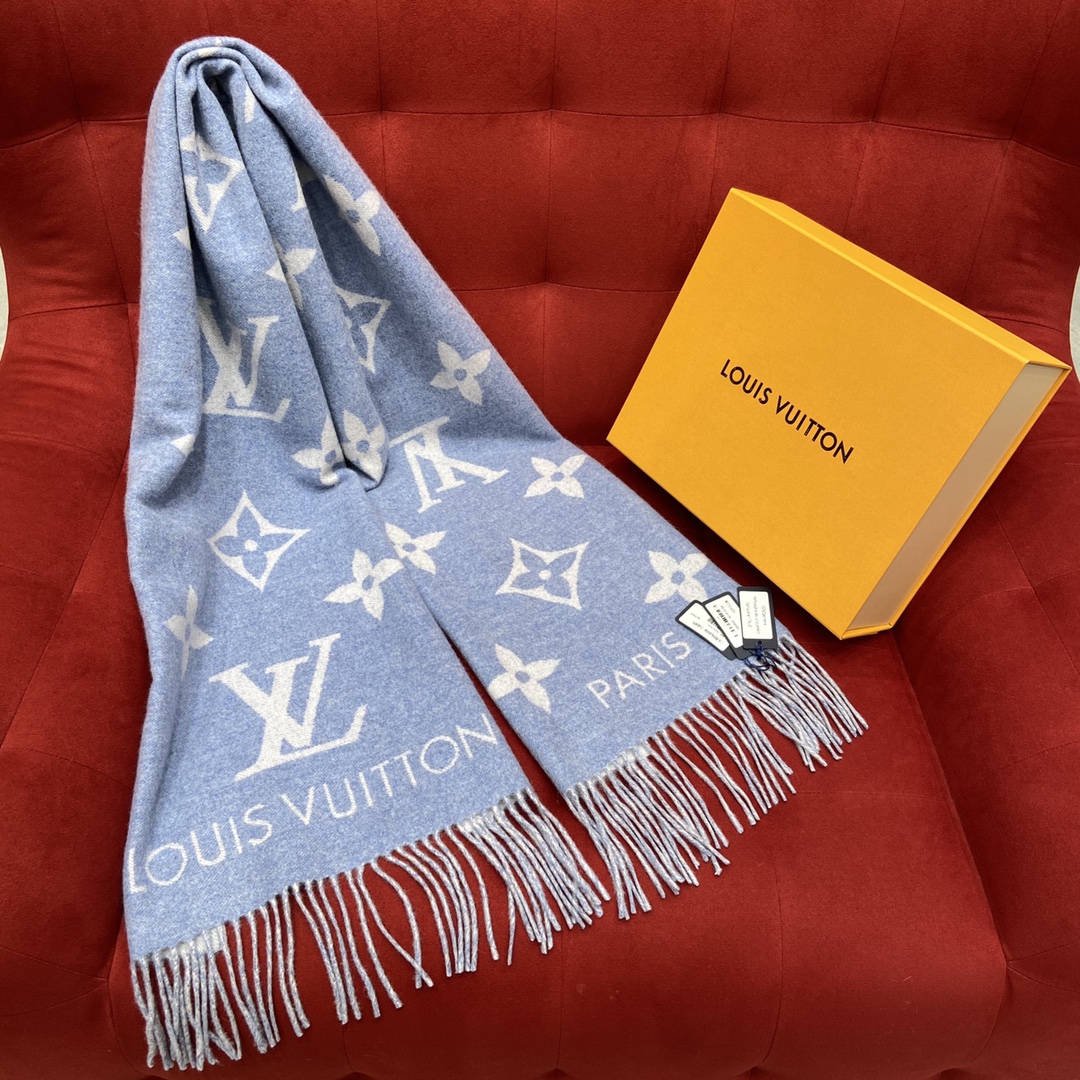 KHĂN Louis Vuitton Double-sided cashmere Scarf