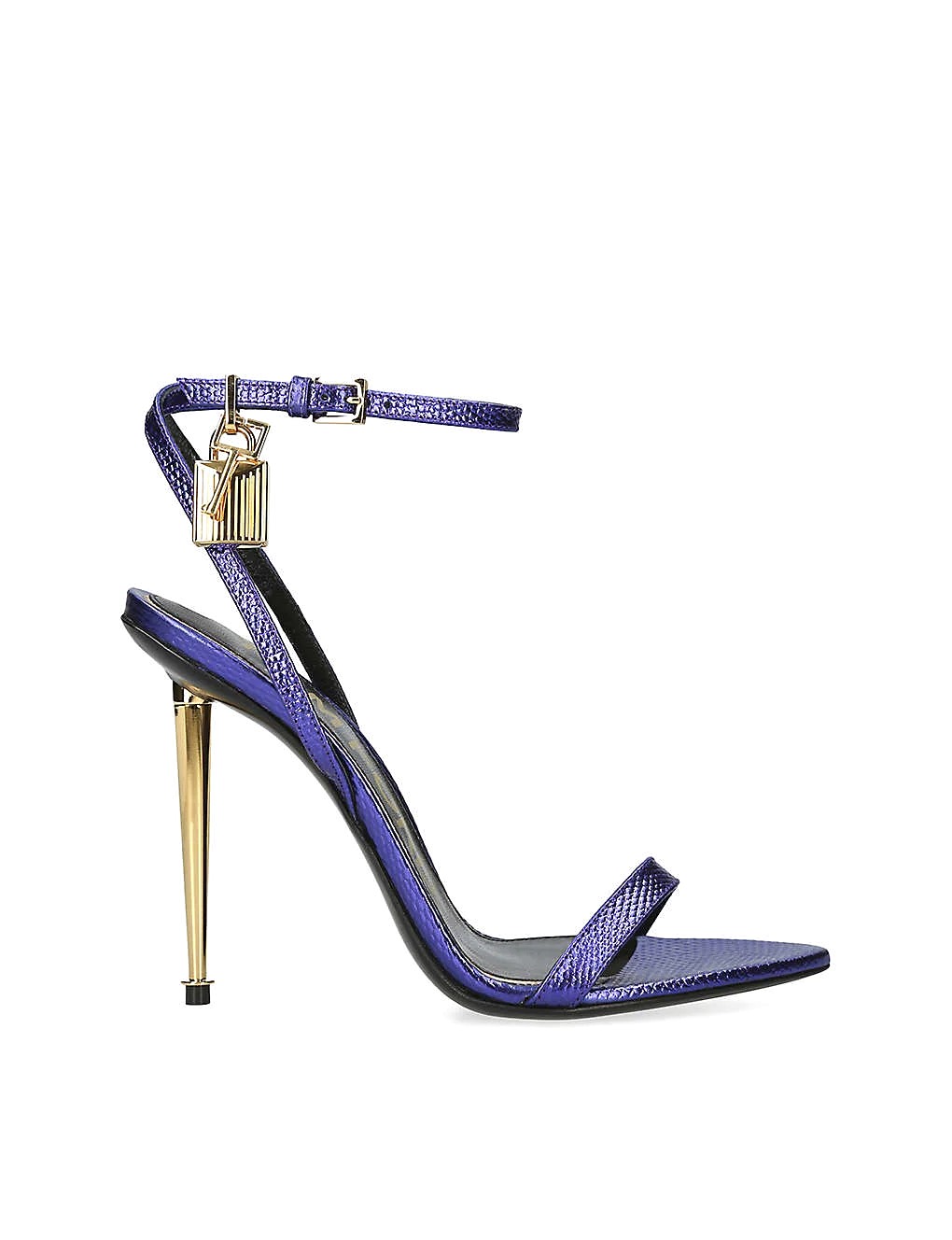 GIÀY TOM FORD Padlock leather heeled sandals