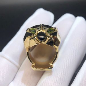 Nhẫn Cartier Panthere de Cartier Lacquer Reridots Vàng hồng nguyên khối 18K