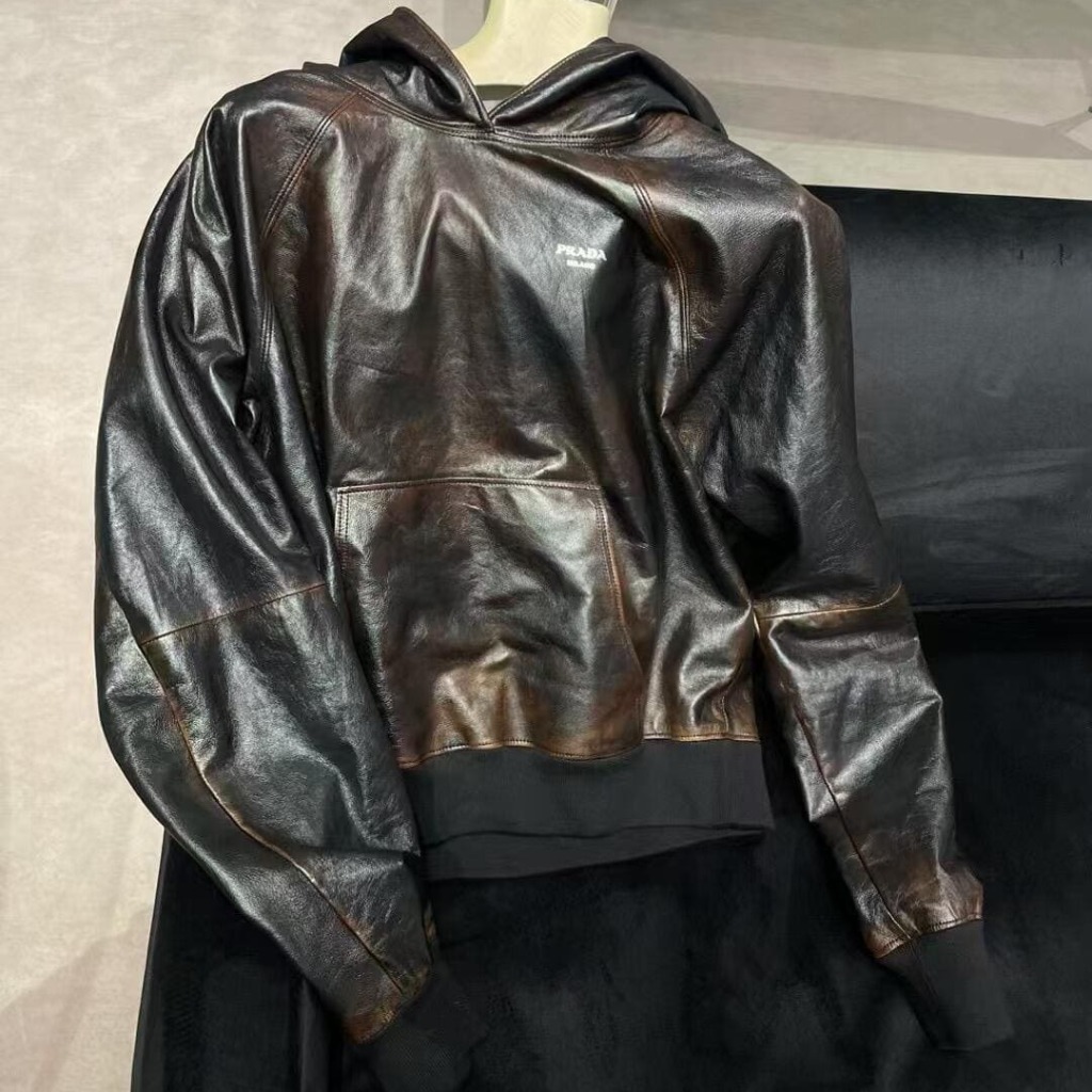 ÁO PRADA HOODIE SHEEPSKIN TOP QUALITY AAA DA CỪU