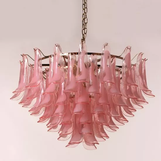 ĐÈN CHÙM PINK GLASS LUXEMBOUR