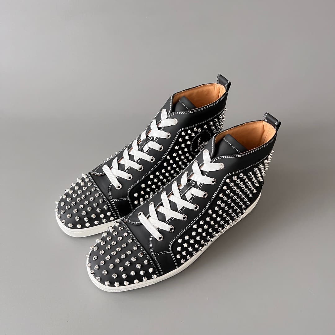GIÀY CHRISTIAN LOUBOUTIN JUNIOR SPIKES HIGH TOP TOP QUALITY SHOES AAA