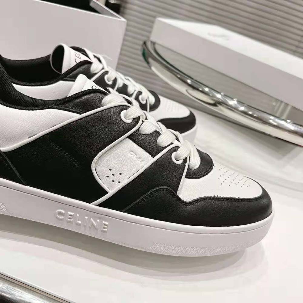 GIÀY CELINE Trainer Low Lace-up Sneaker in Calfskin-Black