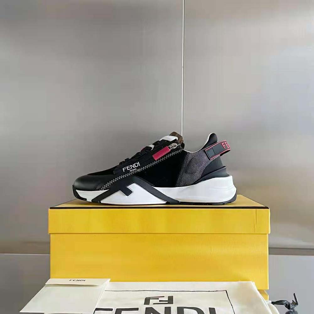 GIÀY FENDI Men Multicolor Suede Low-Tops-Red