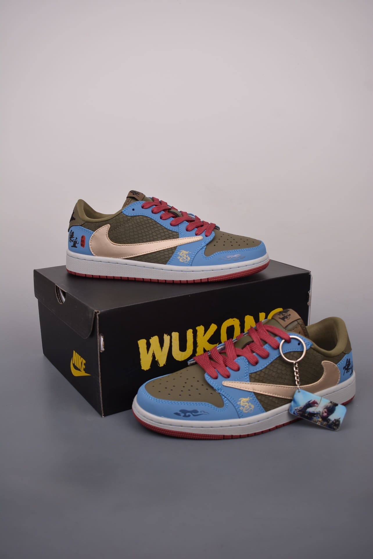 GIÀY TRAVIS SCOTT X AIR JORDAN AJ1 WUKONG LEGEND TOP QUALITY SHOES AAA