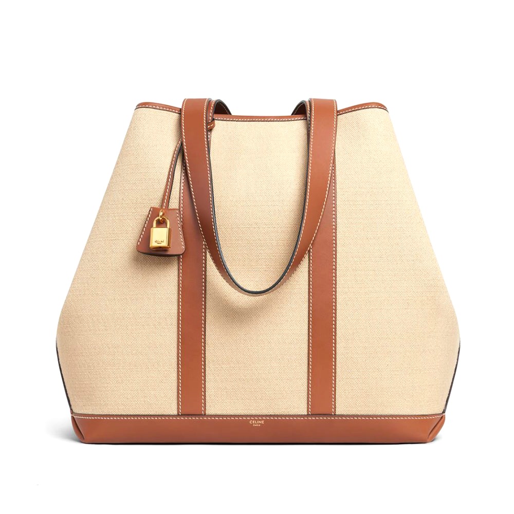 TÚI Celine Cabas Marin in Textile and Calfskin