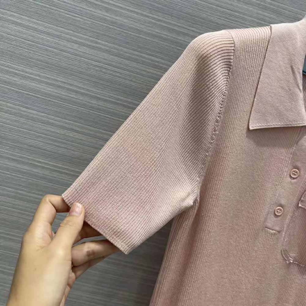 VÁY Prada Women Crepe DE Chine Dress-Pink