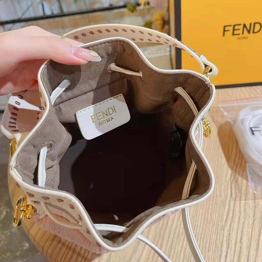 TÚI Fendi Women Mon Tresor Pink Sheepskin Mini-Bag
