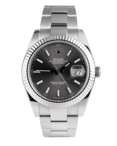 Đồng hồ Rolex Datejust Gray Dial 41 mặt số màu xám đậm