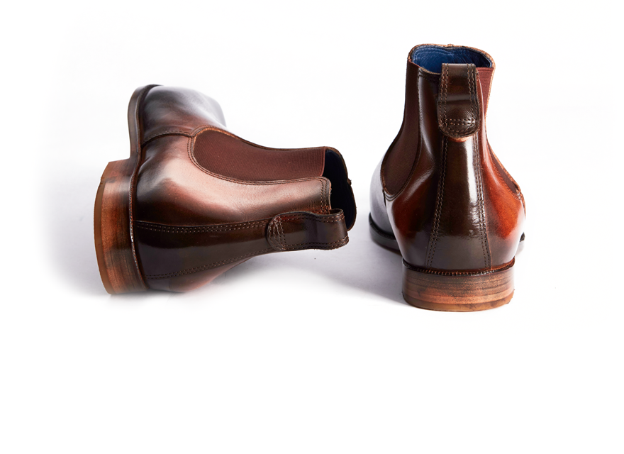 HENDERSON SHOES PERSONALIZATION CHELSEA BOOTS ESPRESSO PAINTING HANDCRAFTED SHOES