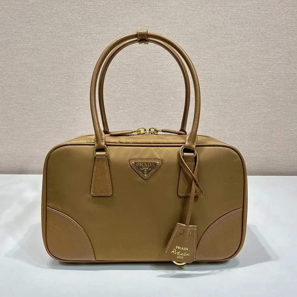 TÚI PRADA Women Re-Edition 1978 Medium Re-Nylon and Saffiano Leather Two-handle Bag-Brown