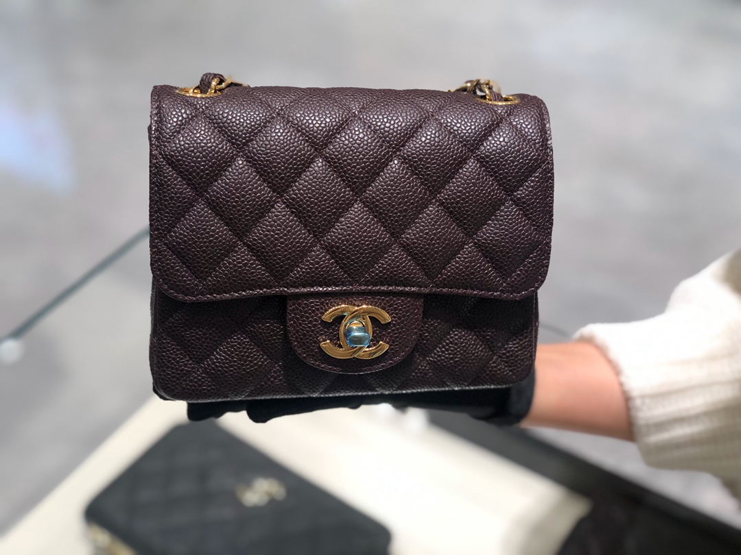 TÚI CHANEL CF CAVIAR PLUM DA HAAS 17