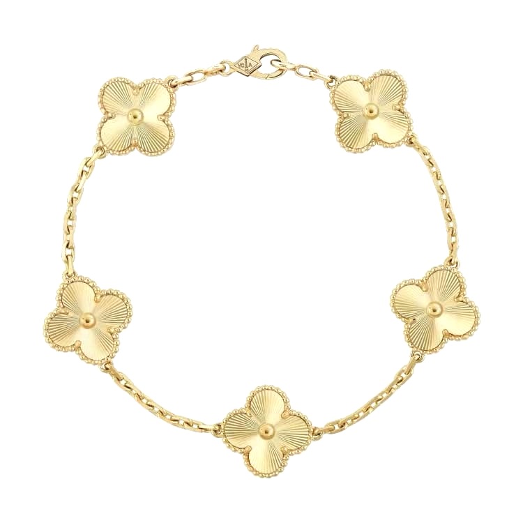 LẮC TAY CLEEF & ARPELS ALHAMBRA GOLDEN PLATE