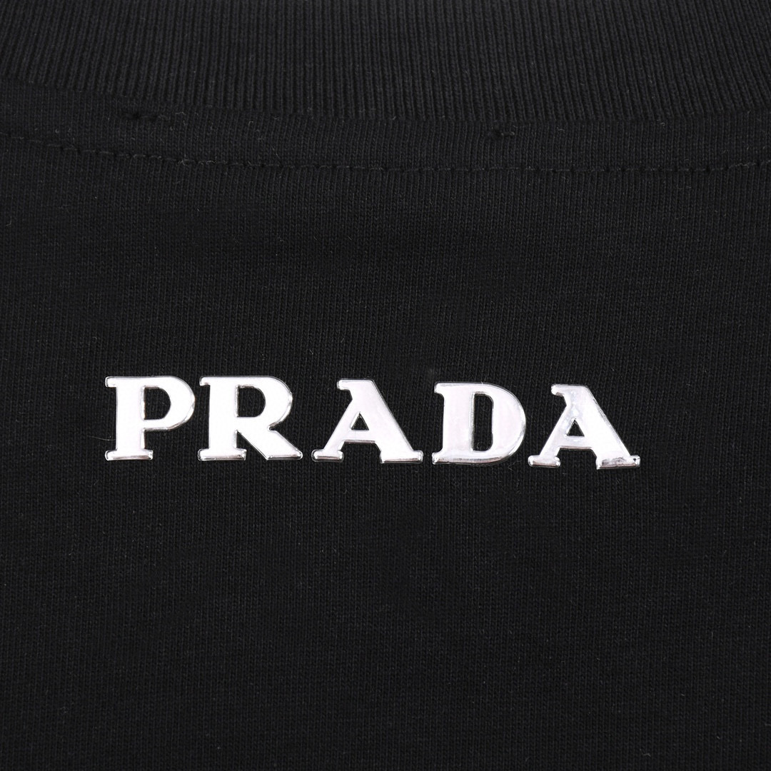 ÁO PRADA print cotton jersey T-shirt