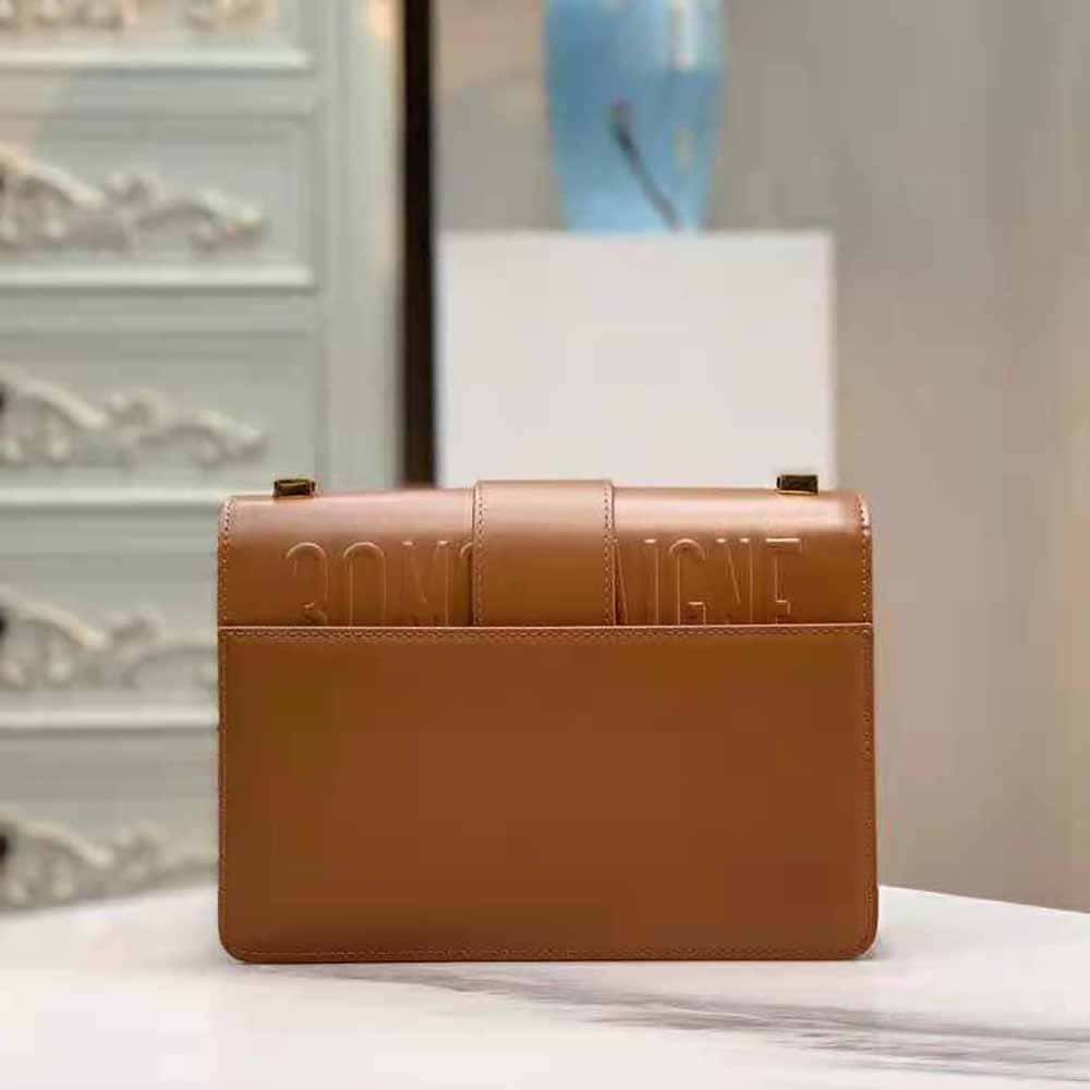 TÚI Dior Women 30 Montaigne Bag Des Vents Box Calfskin-Brown Top Quality