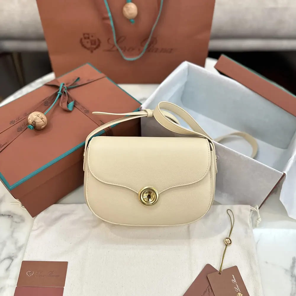 TÚI LORO PIANA Women Mini Ghiera Bag-White