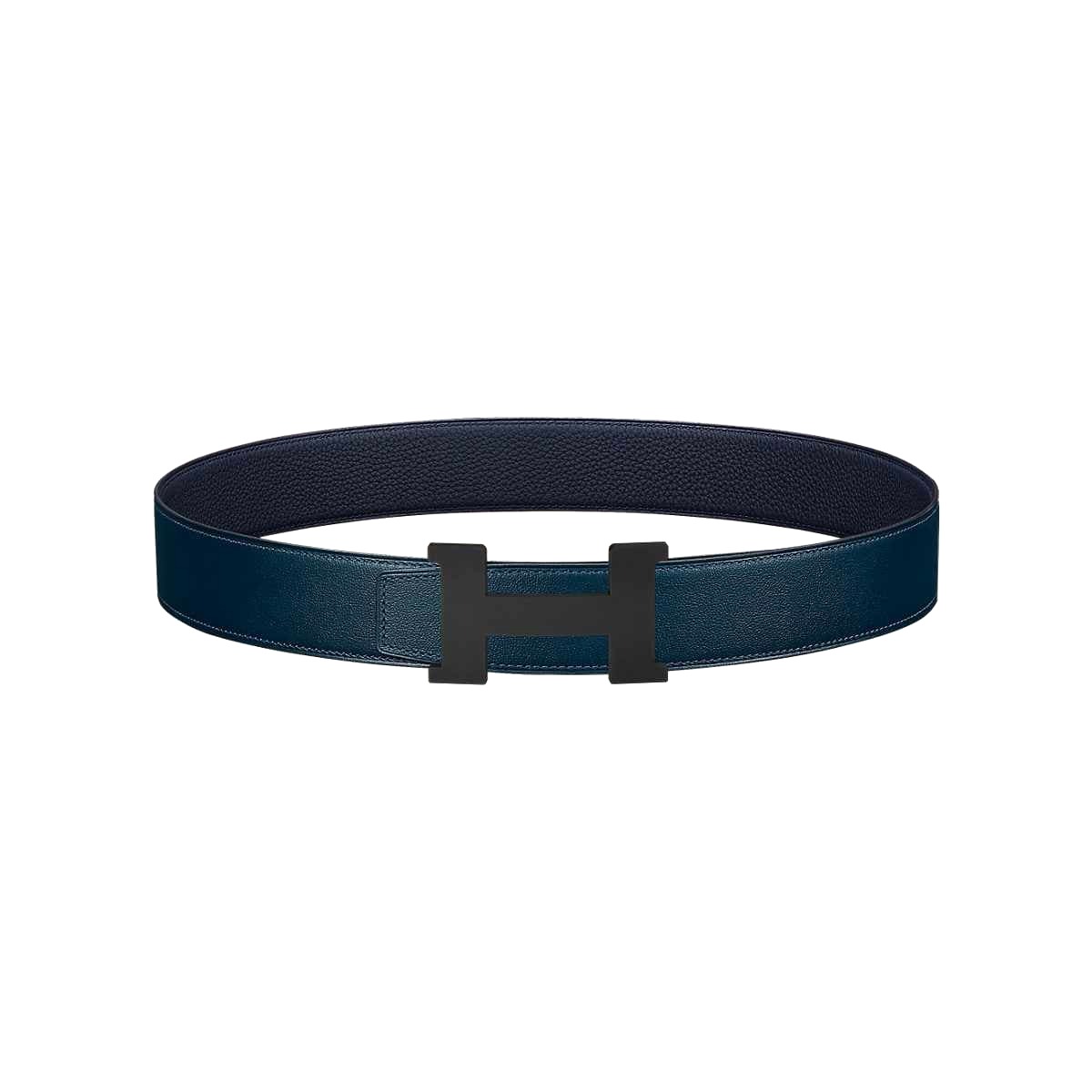 DÂY LƯNG HERMES H Matte Black Togo leather hai mặt khóa đen