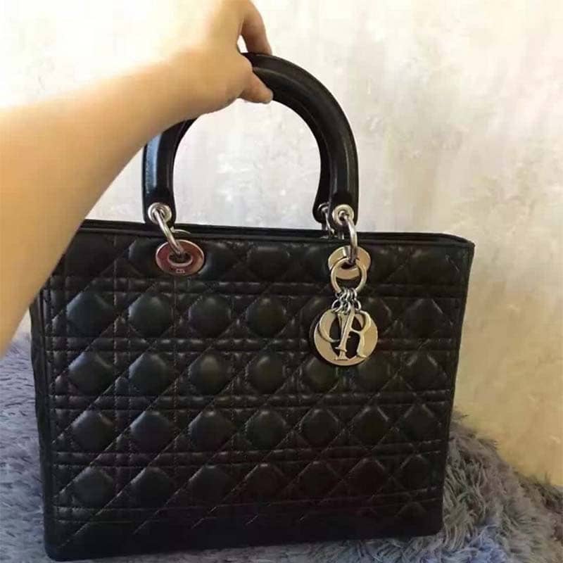 TÚI Dior My Lady Dior Bag in Cannage Lambskin-Red