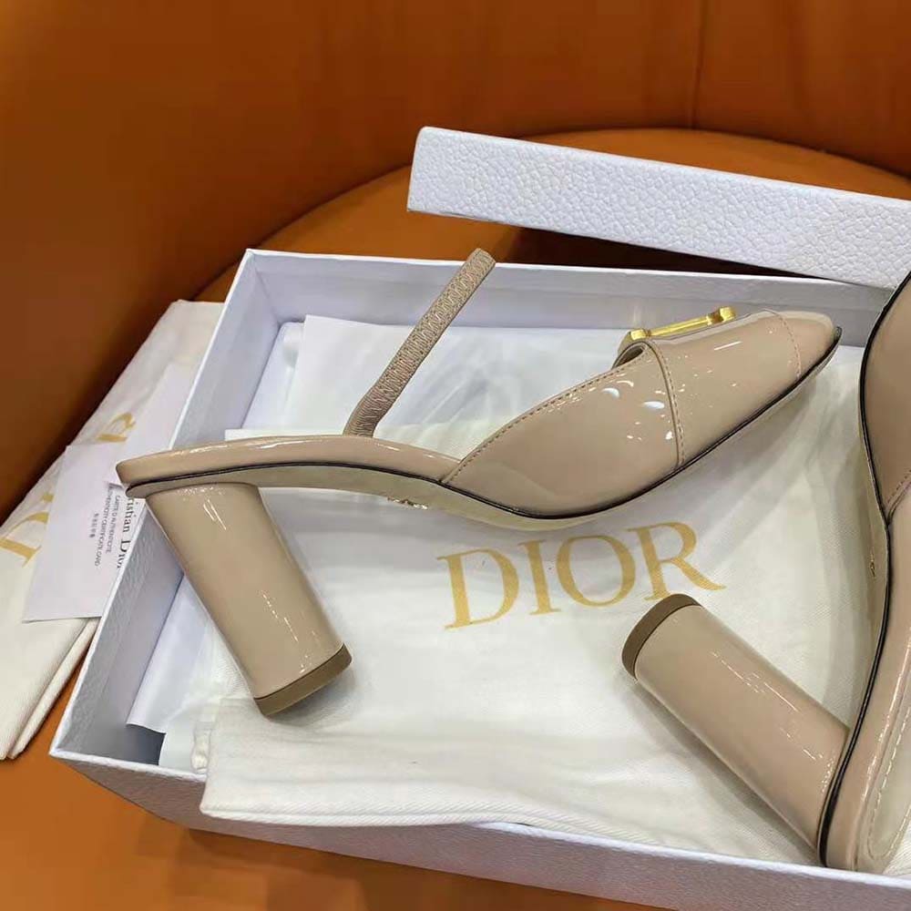 GIÀY Dior Women C’est Dior Slingback Pump Nude Patent Calfskin