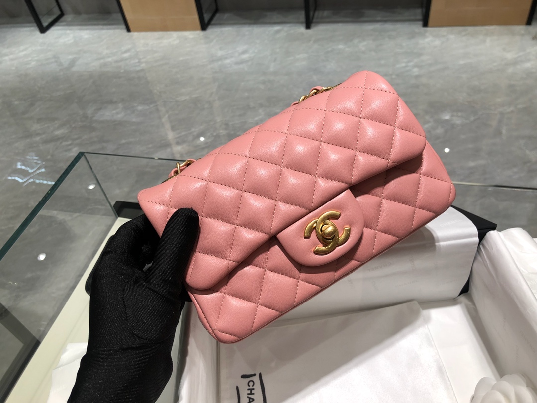 TÚI CHANEL CF 20 LAMBSKIN PINK DA HAAS 20