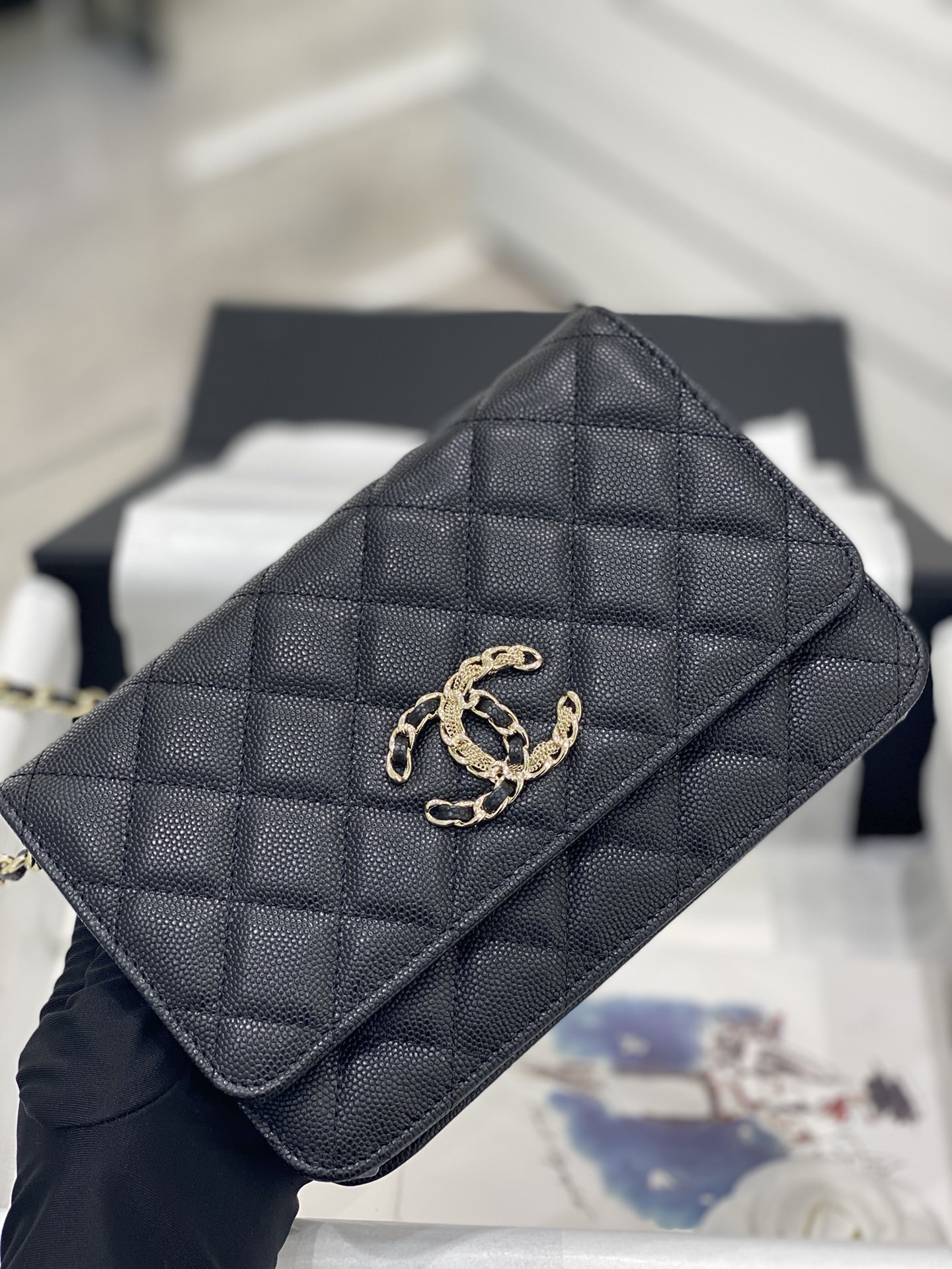 TÚI CHANEL WOC Caviar Black đen da HAAS