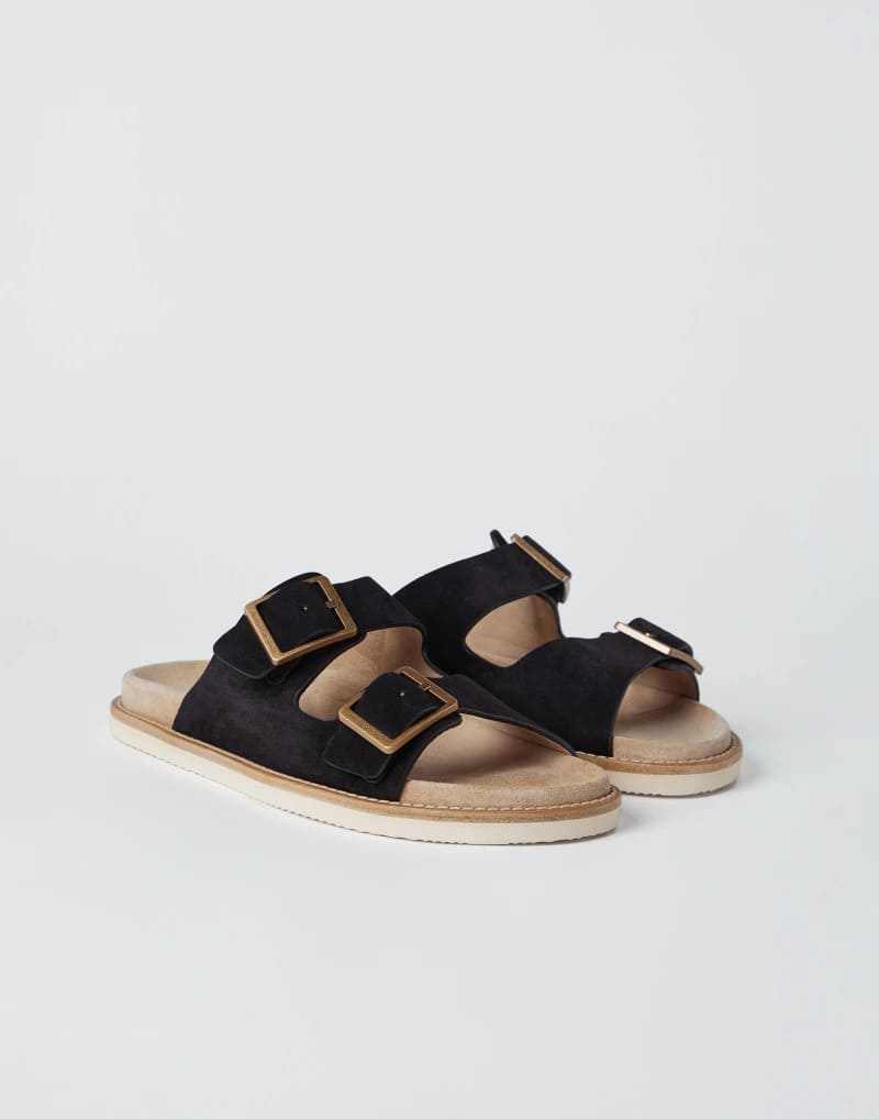 DÉP SLIDE BRUNELLO CUCINELLI SUEDE SHOES AAA DA LỘN