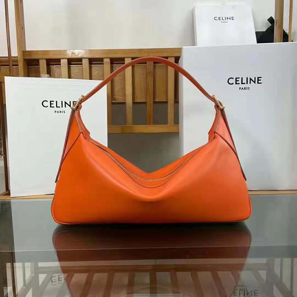 TÚI Celine Women Medium Romy in Supple Calfskin-Orange