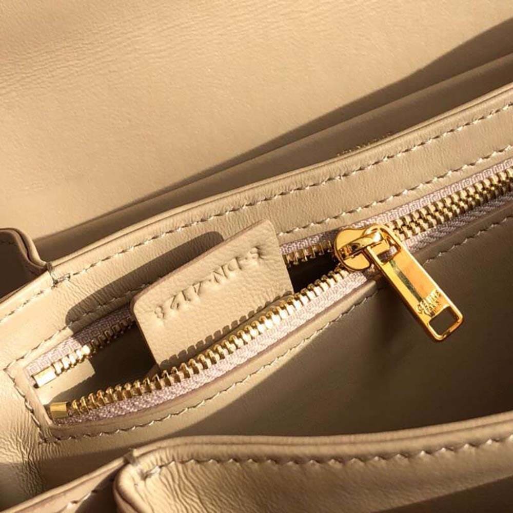 TÚI Celine Women Teen Triomphe Bag in Shiny Calfskin-Sandy