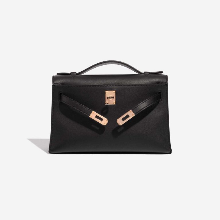 TÚI Hermès Kelly Pochette Swift Black Gold Buckle khóa vàng