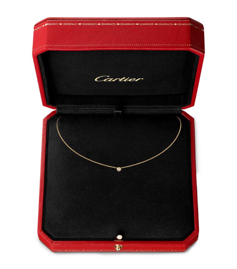 Vòng cổ CARTIER Extra-Small Yellow Gold and Diamond Cartier d'Amour Necklace vàng vàng 18K