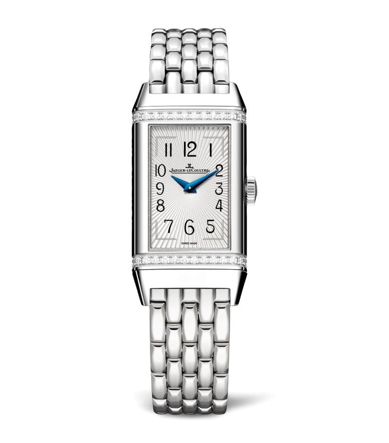 Đồng hồ JAEGER-LECOULTRE  Stainless Steel and Diamond Reverso One 20mm mặt số màu trắng