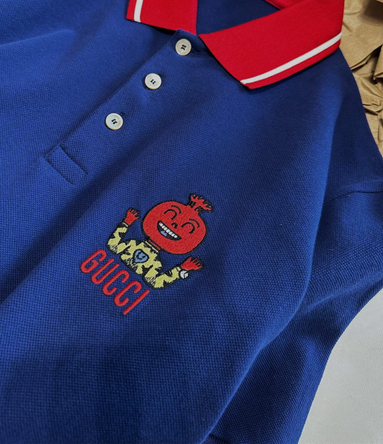 ÁO GUCCI GG POLO SHIRT MÀU XANH UNISEX
