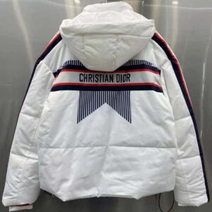 ÁO Dior Women Dioralps Hooded Down Jacket White Three-Tone