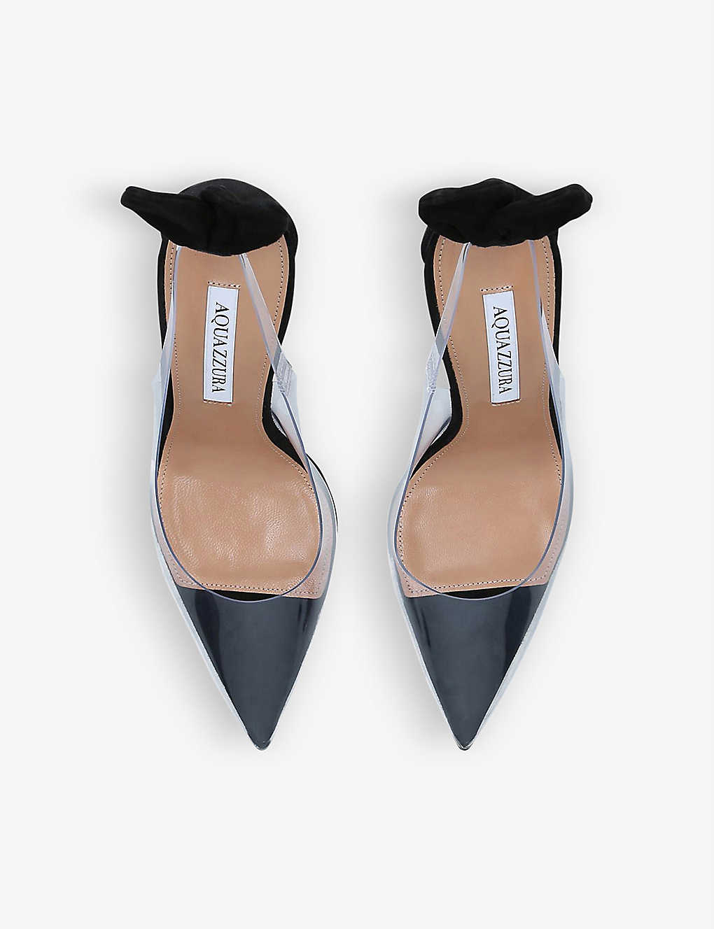 GIÀY AQUAZZURA Bow Tie PVC and suede courts