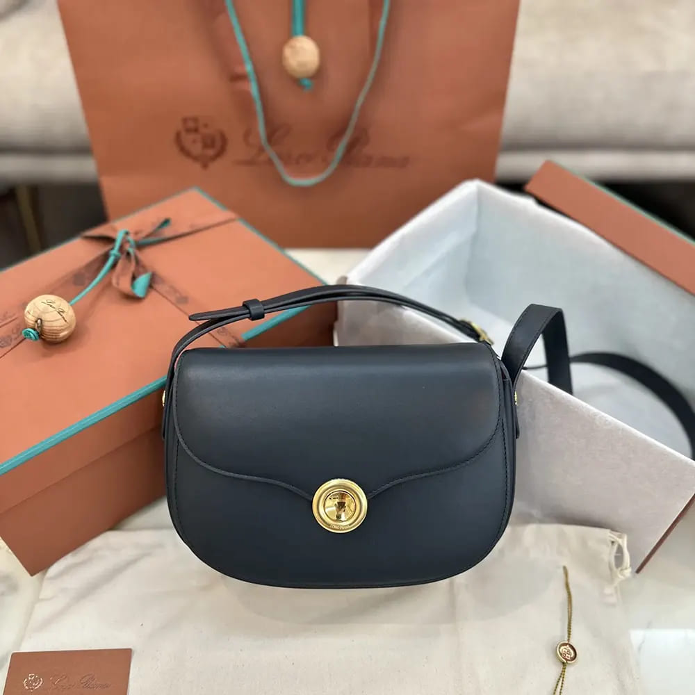 TÚI LORO PIANA Women Mini Ghiera Bag-Black