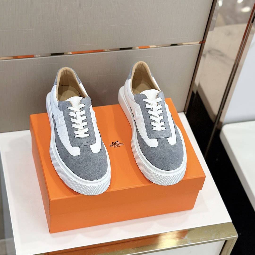 GIÀY HERMES SNEAKER LOW SPORTS SUEDE GREY