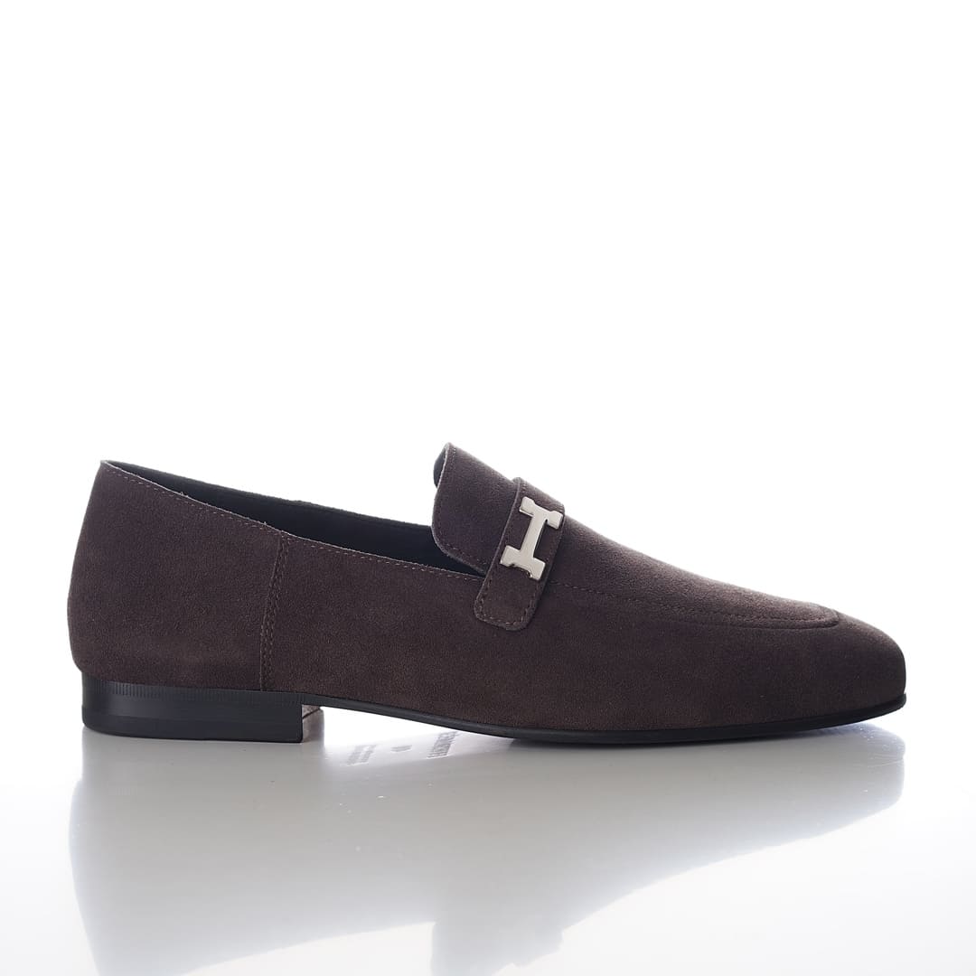 GIÀY HERMES GIOVANNI LOAFER SUEDE BROWN AAA