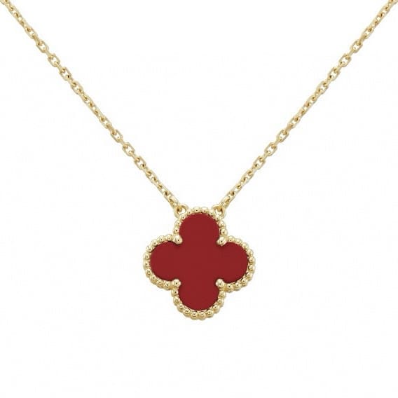 VÒNG CỔ CLEEF & ARPELS RED CARNELIAN ĐÁ MÃ NÃO ĐỎ