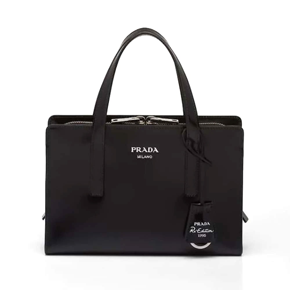 TÚI Prada Women Re-Edition 1995 Brushed-Leather Medium Handbag-Black