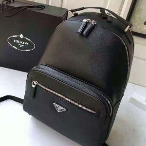 BALO Prada Saffiano Leather Backpack-Black