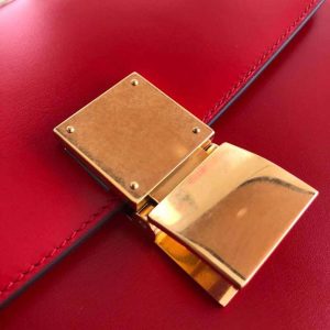 TÚI Celine Women Small Classic Bag in Box Calfskin Leather-Red