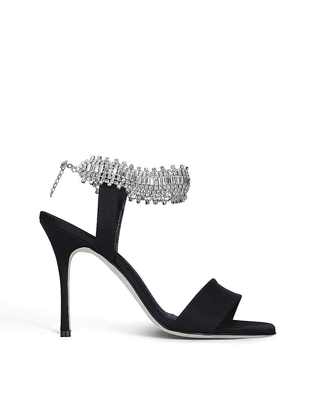 GIÀY MANOLO BLAHNIK Parinasan 105 crystal-embellished satin heeled sandals