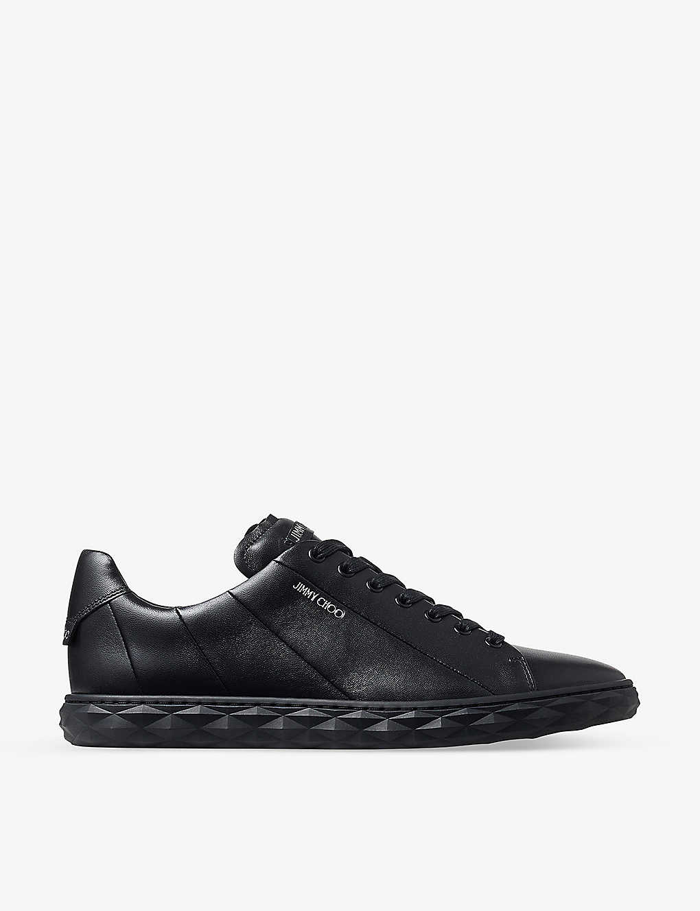 GIÀY JIMMY CHOO Diamond Light Maxi branded leather low-top trainers