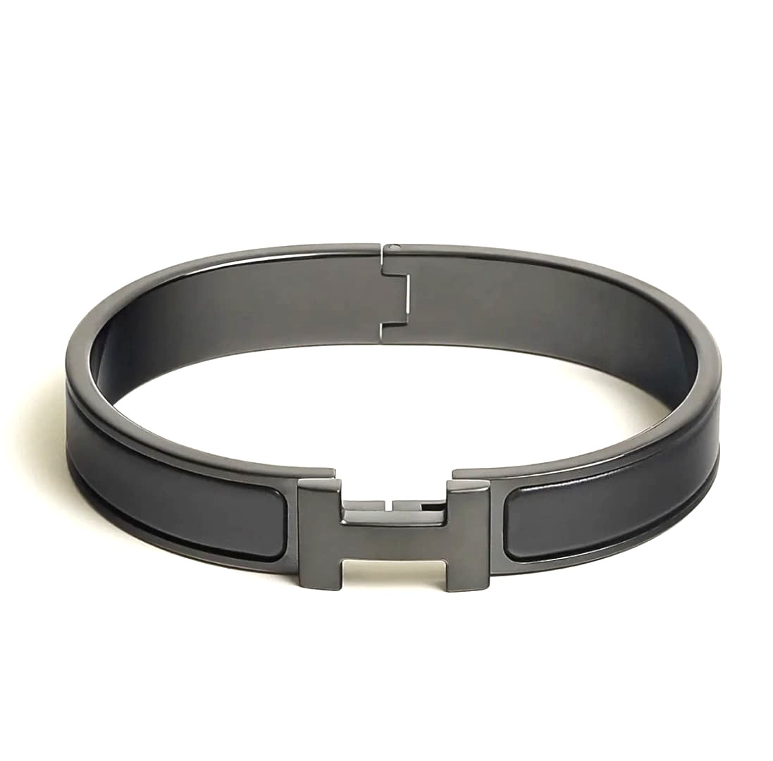 VÒNG TAY HERMES H CLIC MATTE ĐEN MỜ