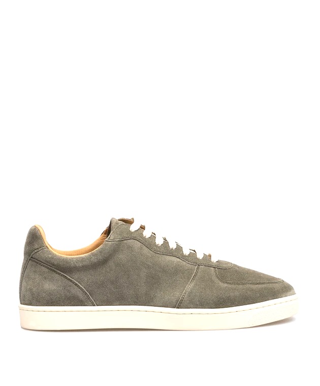 GIÀY BRUNELLO CUCINELLI KHAKI SUEDE SNEAKERS