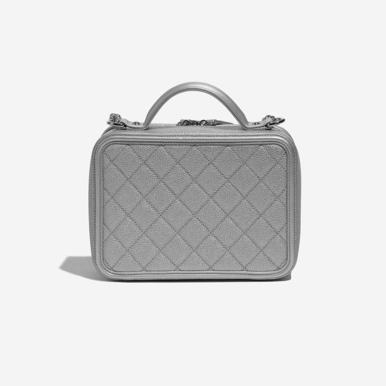 TÚI Chanel Vanity Case Medium Caviar Silver