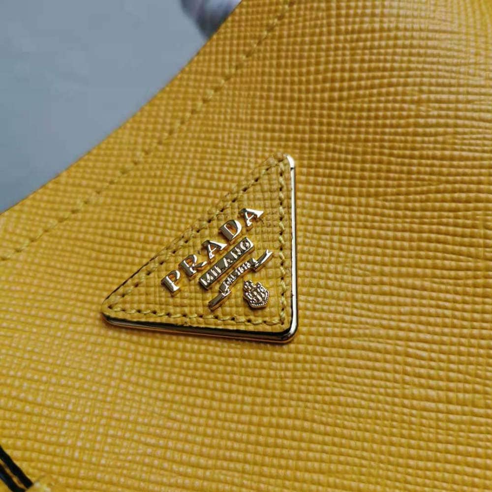 TÚI Prada Women Small Saffiano Leather Prada Panier Bag-Yellow