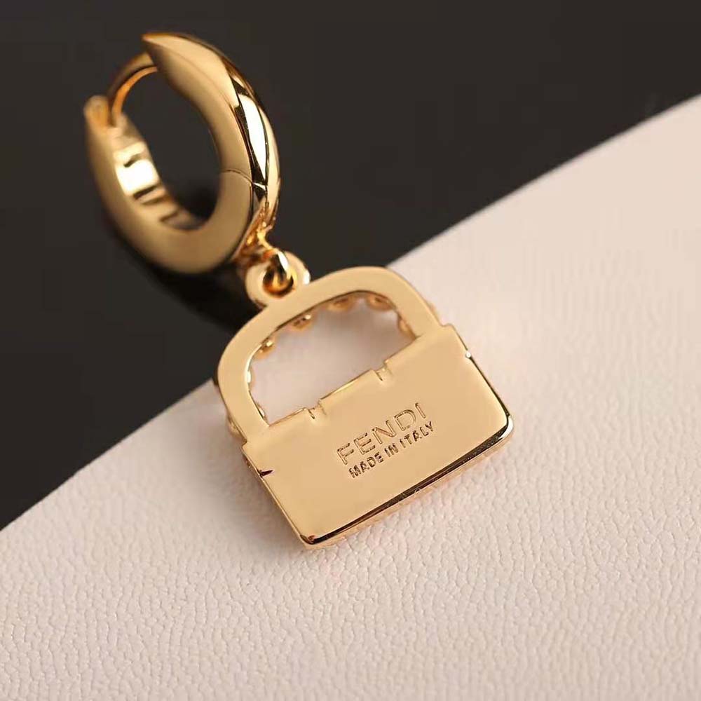 Bông tai Fendi Women Baguette Necklace Gold-Colored